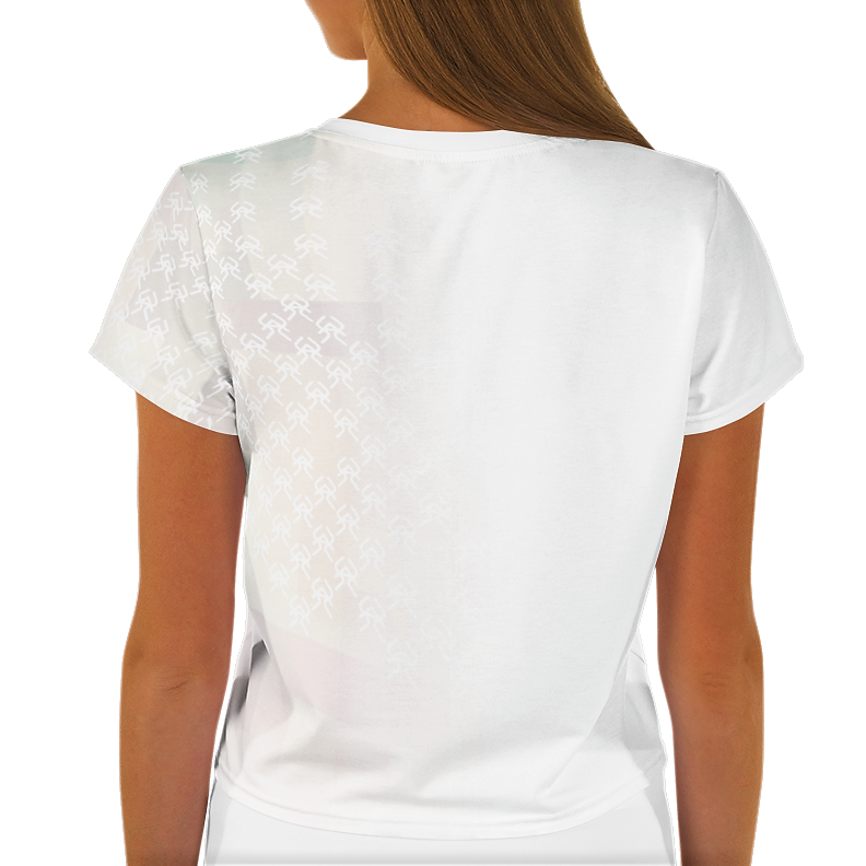 Pixel Print Logo Crop Tee