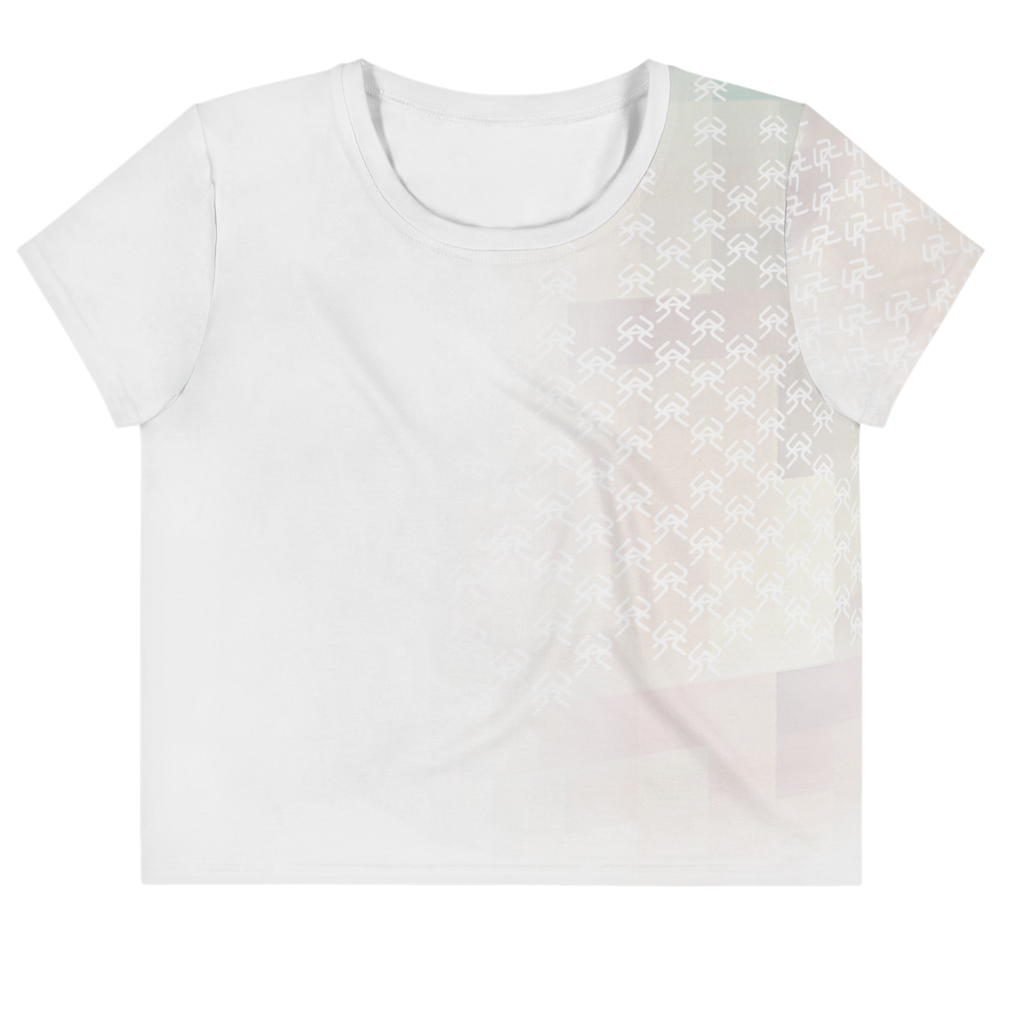 Pixel Print Logo Crop Tee