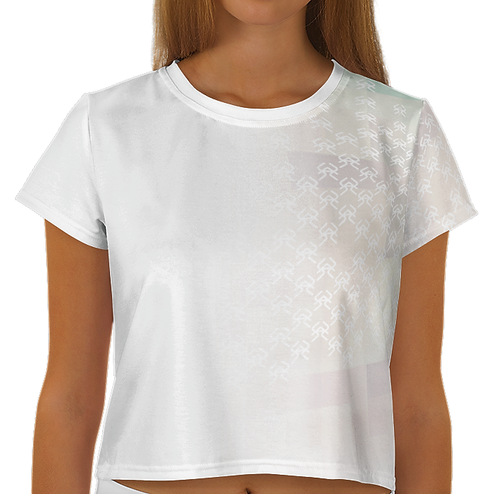 Pixel Print Logo Crop Tee